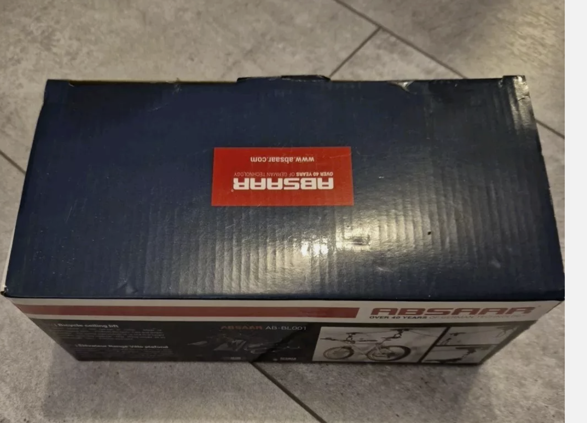 Absaar Fahrradlift Flaschenzug Deckenhalterung Fahrradaufhängung 30 kg NEU